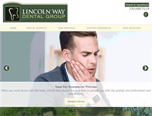 Tablet Screenshot of lincolnwaydental.com